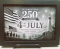 Laser Engraved Aluminum - 250th America Birthday (Set of 4, 5 x 7)