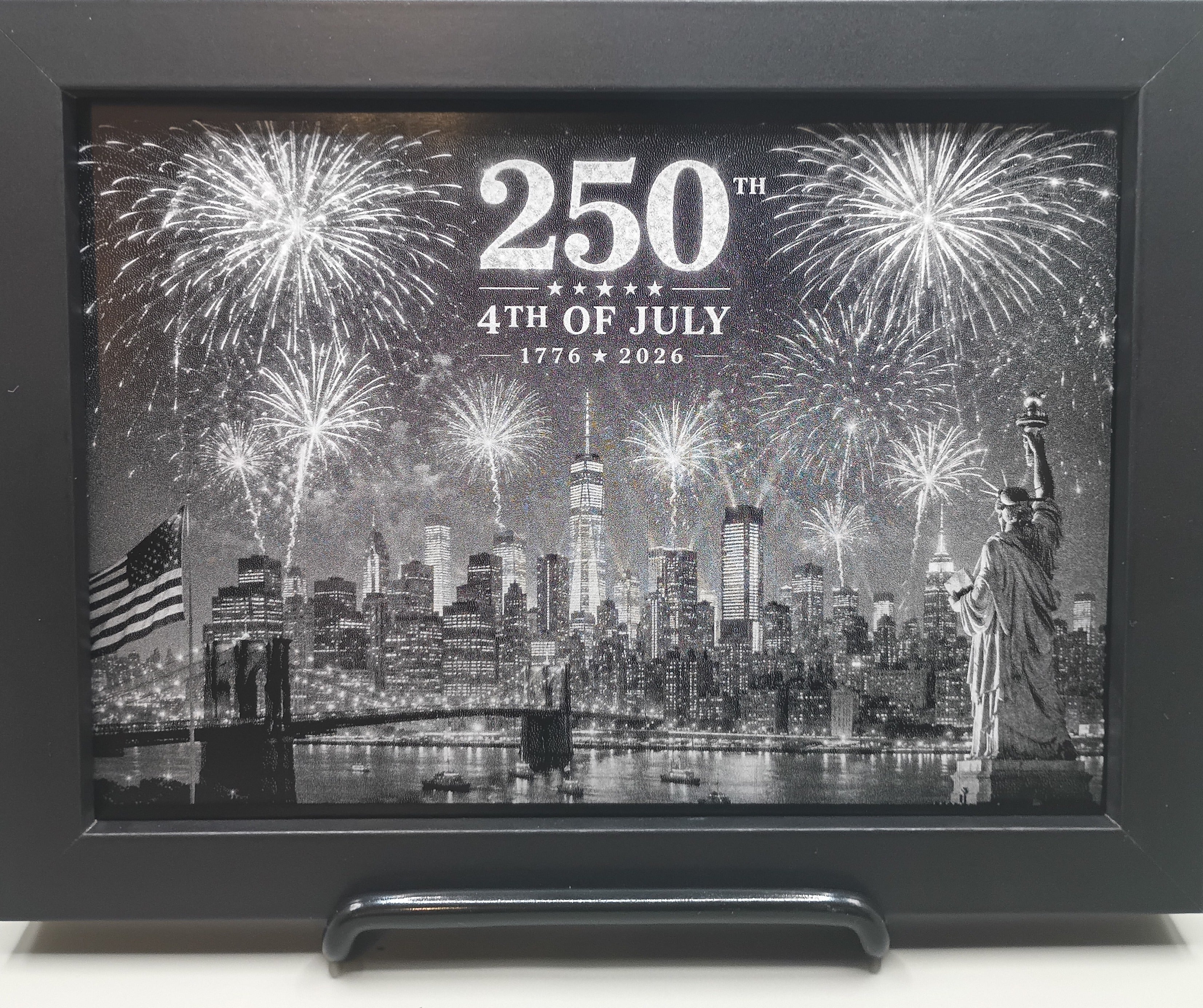 Laser Engraved Aluminum - 250th America Birthday (Set of 4, 5 x 7)