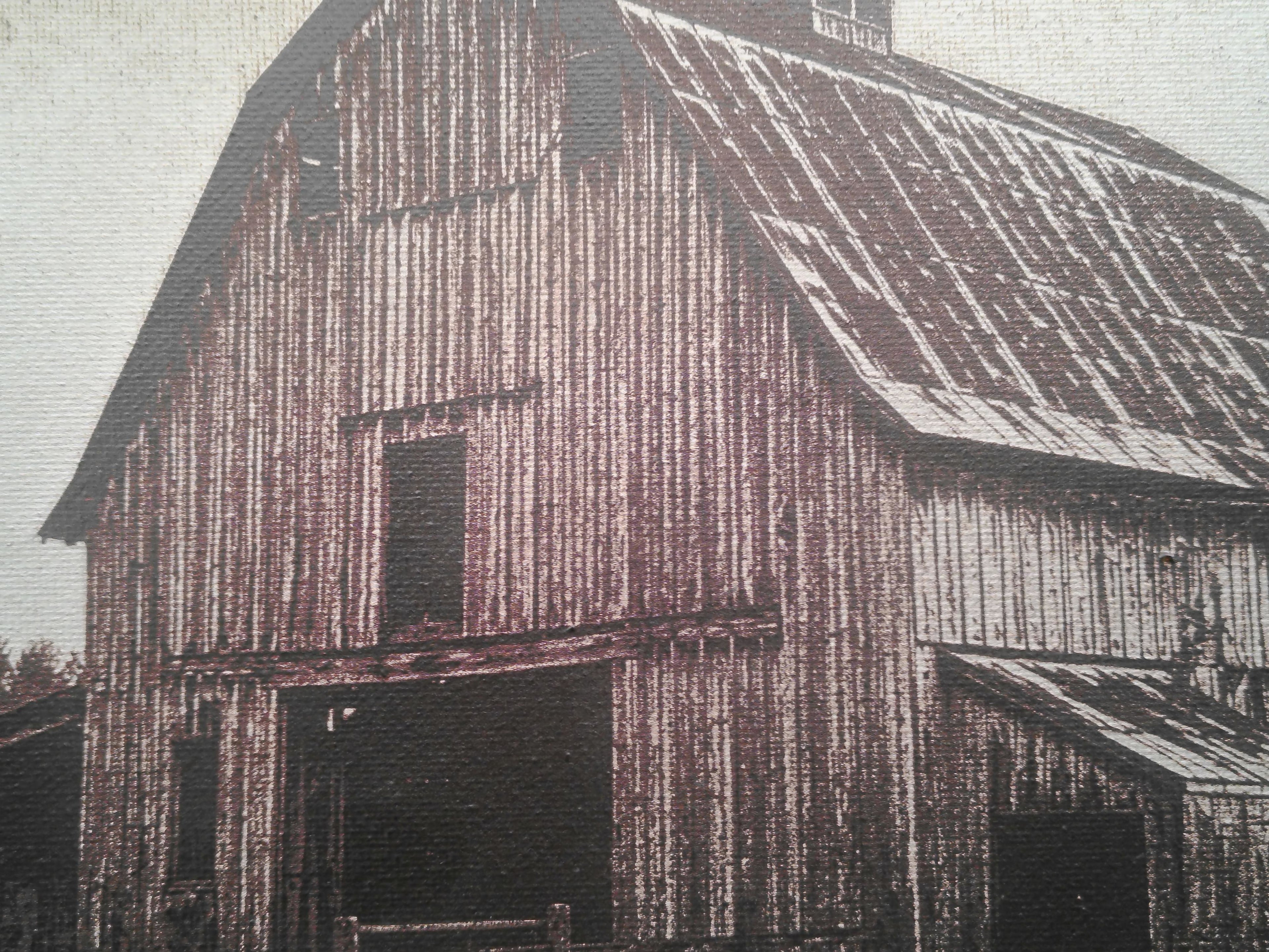 Laser Engraved Colored Canvas - Large Farm Setting (12 x 16)