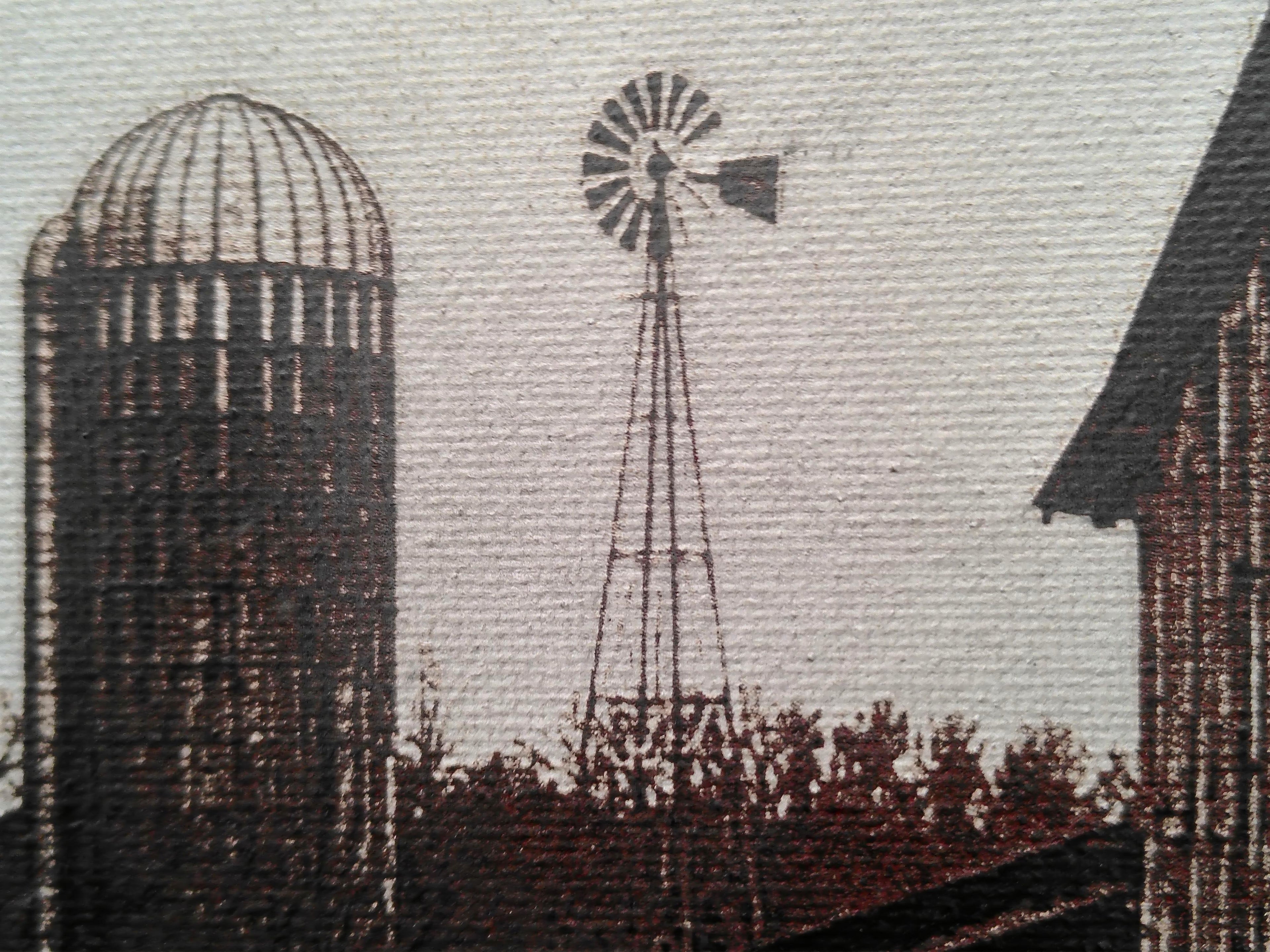 Laser Engraved Colored Canvas - Large Farm Setting (12 x 16)