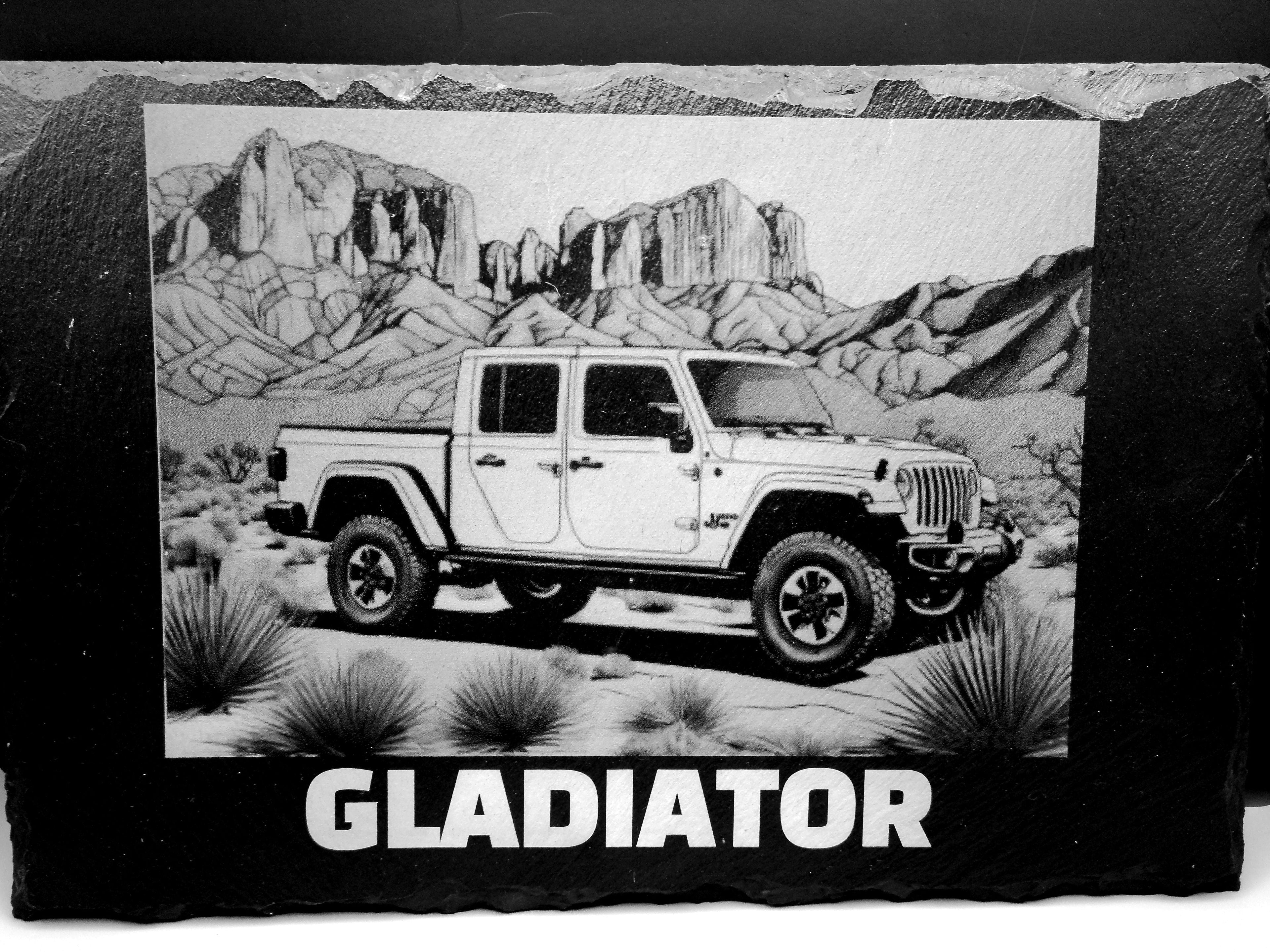 Laser Engraved Slate - Jeep Gladiator (8 x 12)