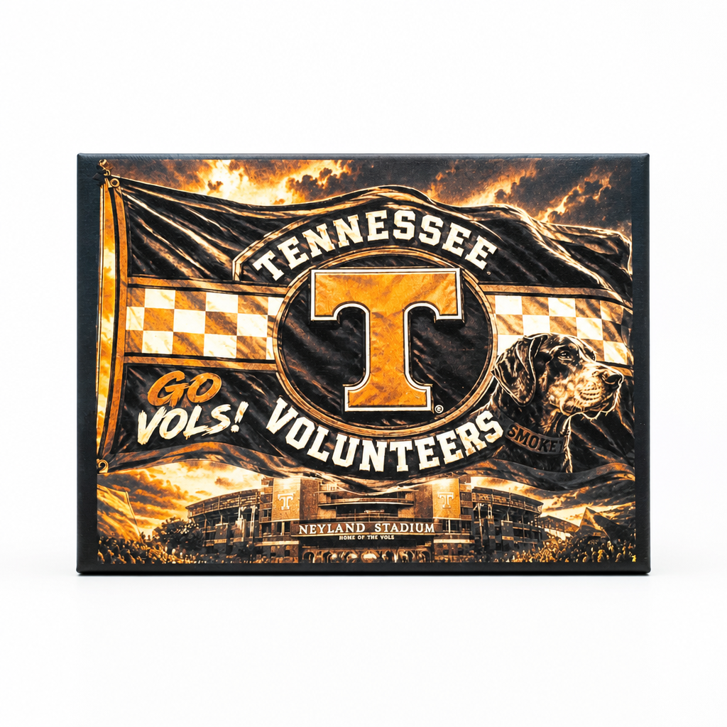 Laser Engraved Painted Canvas - Tennessee Volunteers (9 x 12)