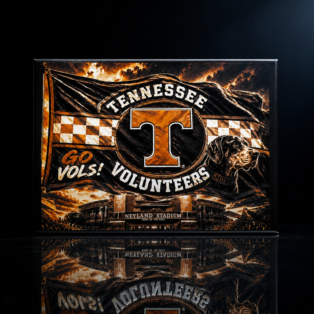 Laser Engraved Painted Canvas - Tennessee Volunteers (9 x 12)