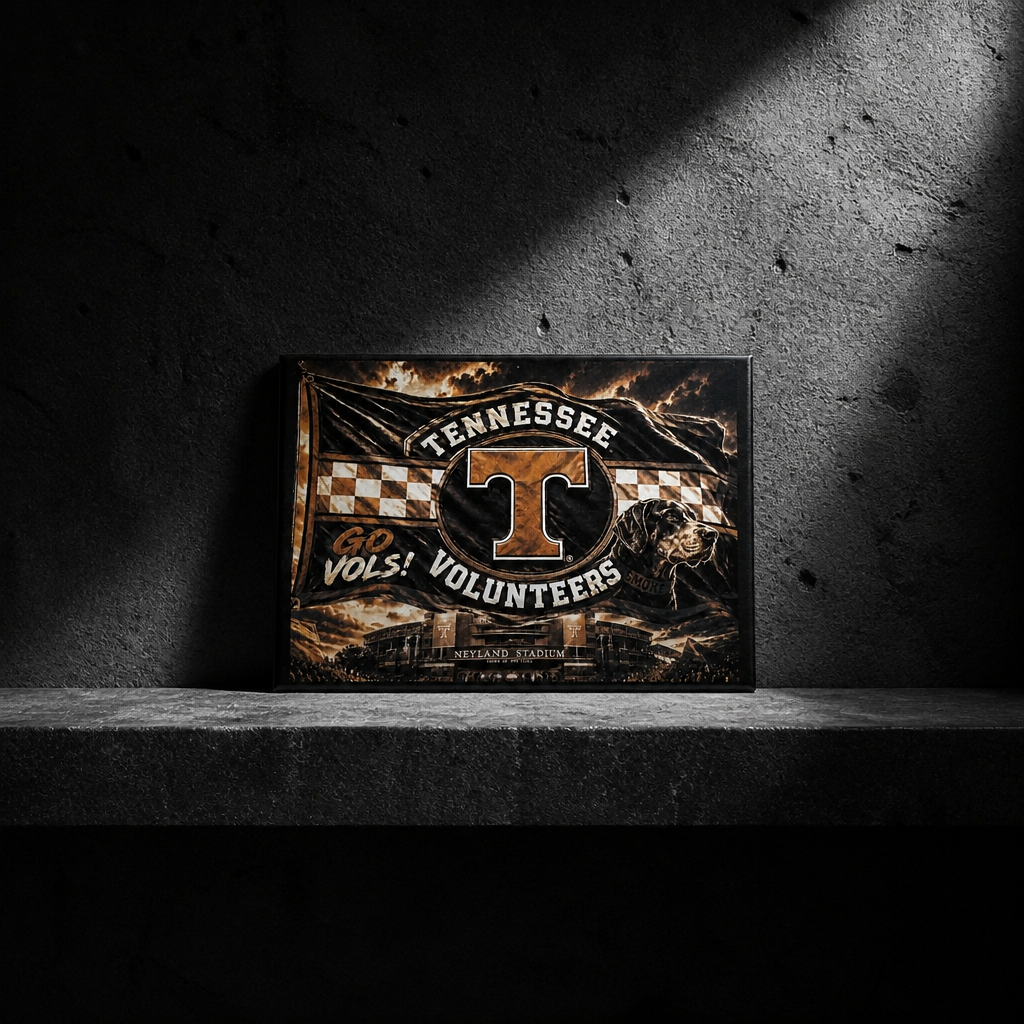 Laser Engraved Painted Canvas - Tennessee Volunteers (9 x 12)
