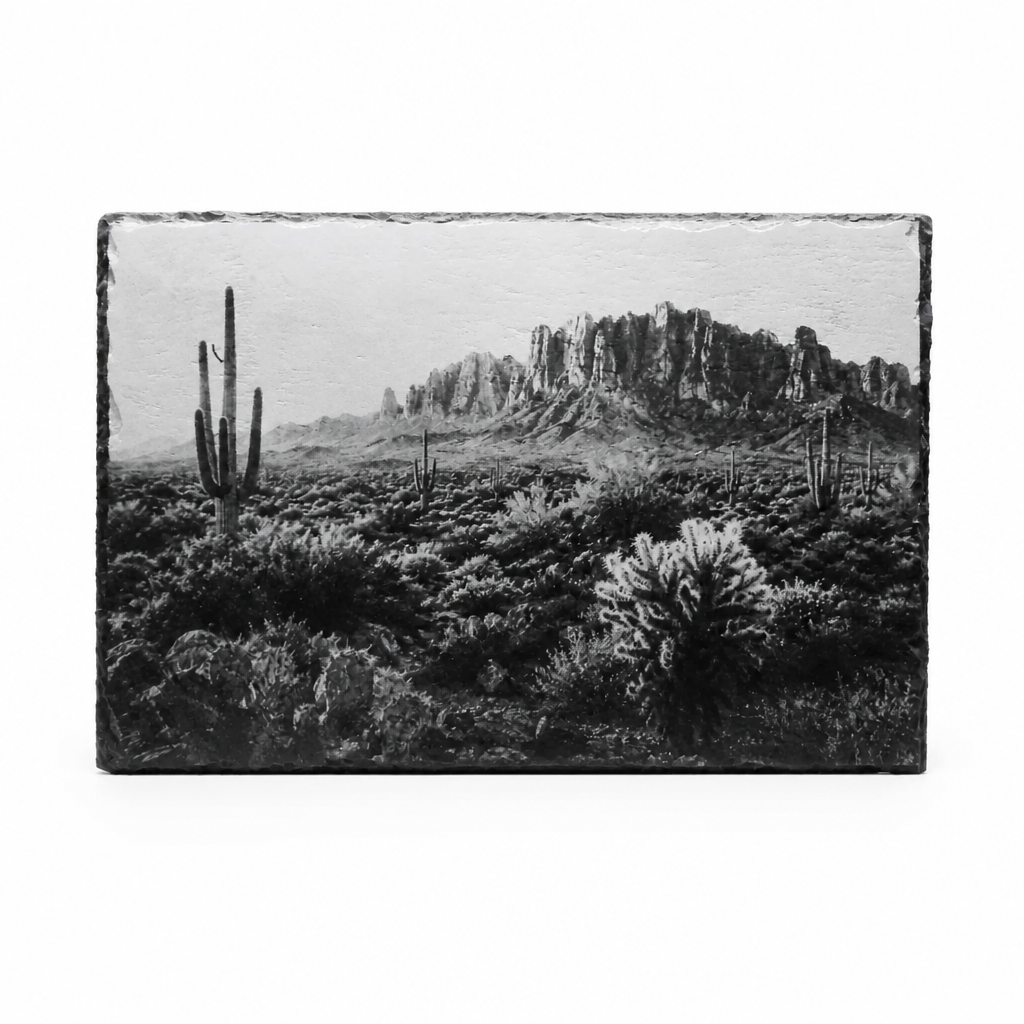 Laser Engraved Slate - Desert Landscape (8 x 12)