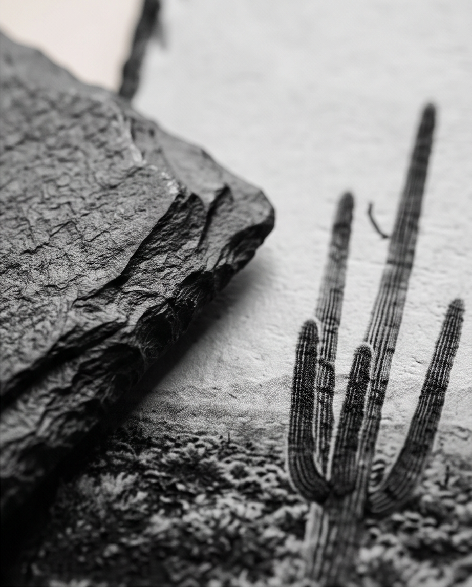Laser Engraved Slate - Desert Landscape (8 x 12)