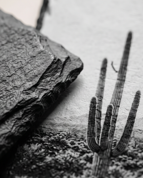 Laser Engraved Slate - Desert Landscape (8 x 12)