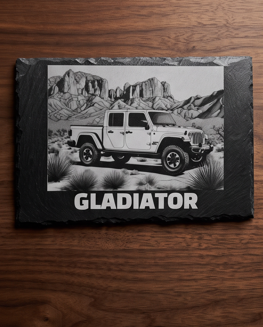 Laser Engraved Slate - Jeep Gladiator (8 x 12)