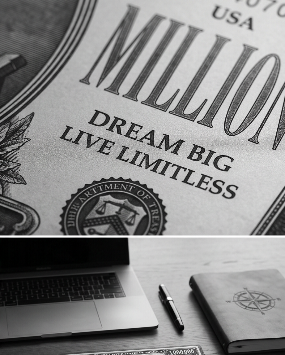 Laser Engraved Slate - Million Dollar Bill